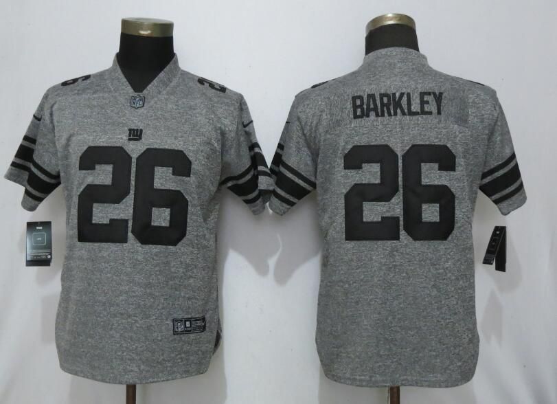 Women New York Giants #26 Barkley Gray 2019 Nike Vapor Untouchable Stitched Gridiron Gray Limited NFL Jerseys->denver broncos->NFL Jersey